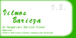 vilmos baricza business card